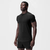 T-shirt para deportes high performance de color negro, vista general.