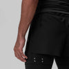 Short con legging interno en tela DynamicTech, vista trasera izquierda.