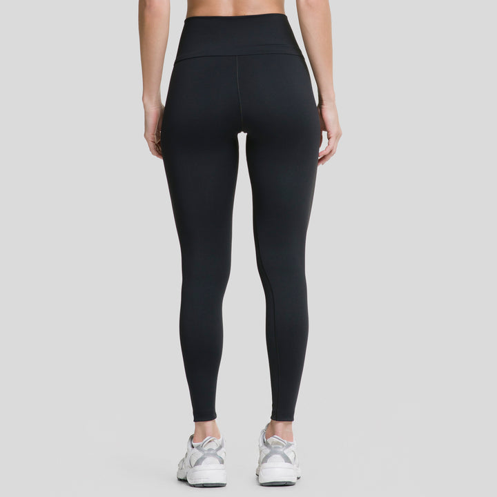 Legging deportivo negro mujer ATLEKX de pierna ajustada, pretina alta