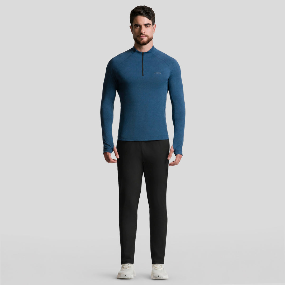 Pantalón deportivo de hombre negro de corte recto con cintura elástica