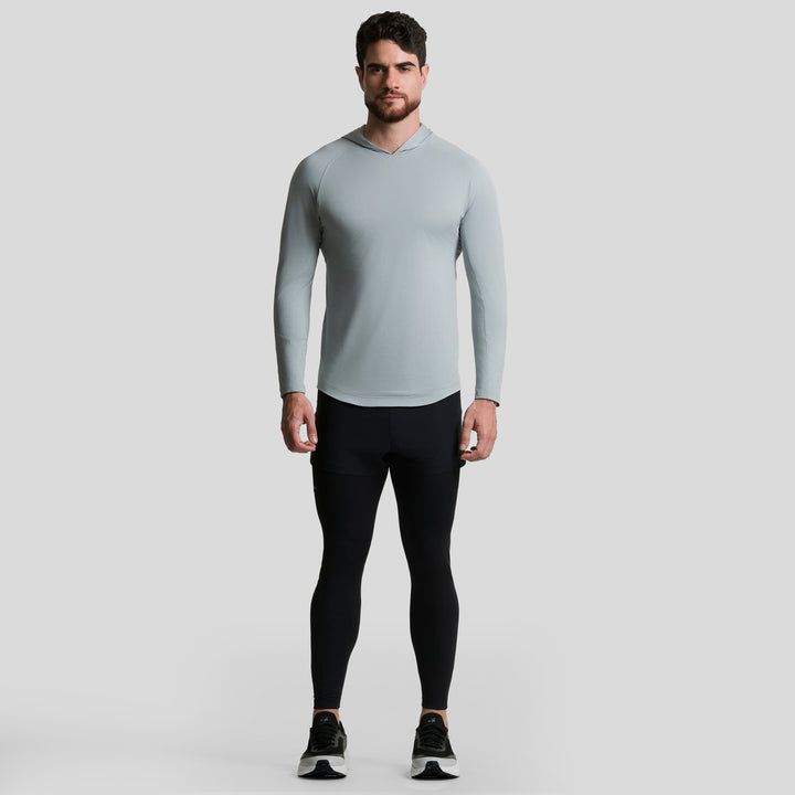 Short deportivo 2 en 1 con leggings negros para hombre, diseño ajustado